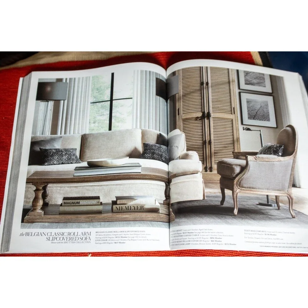 Fall 2016 Restoration Hardware Catalog Magazine Indoors Interior Design RH Decor